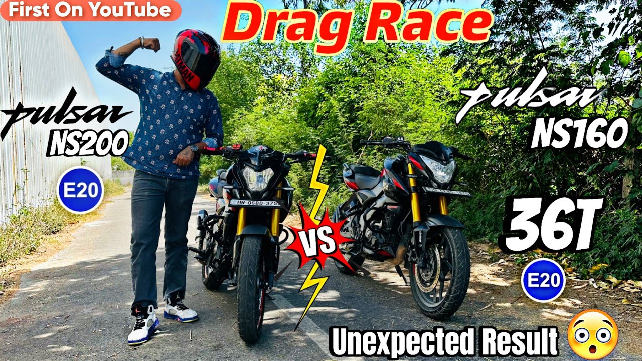 Ns200 Vs Ns160 With 36T || Drag Race || First On YouTube Unbelievable Result | Ye to Socha Nhi Tha..
