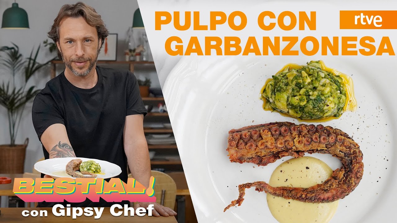 Pulpo con garbanzonesa: redescubre el pulpo con Gipsy Chef
