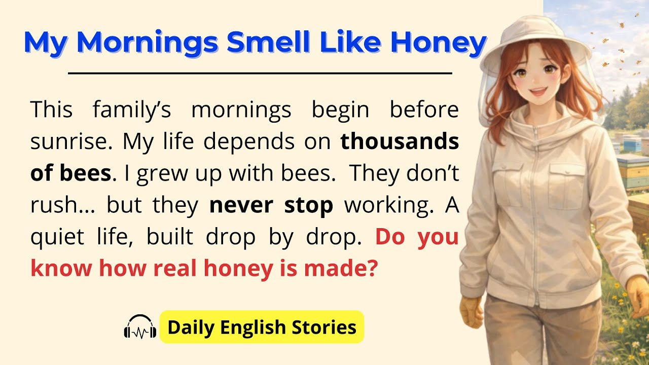 Every Morning Smells Like Honey... Honey-Making Family 🍯 | Daily English Story