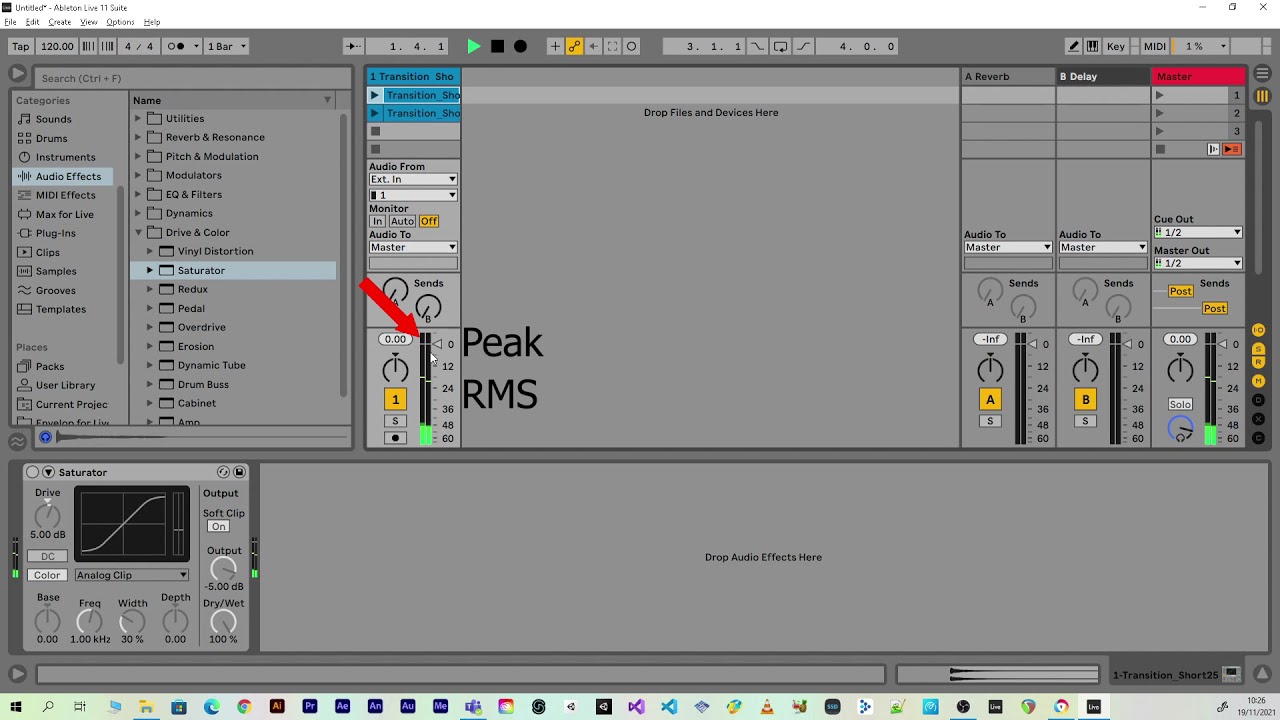 Peak Clipping with Ableton Saturator