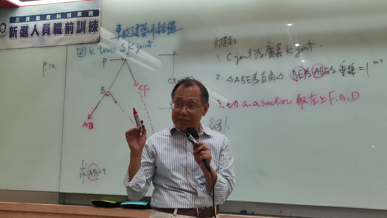 輕鬆老師將力學深入淺出表達，讓您輕鬆學會複雜的K桁架