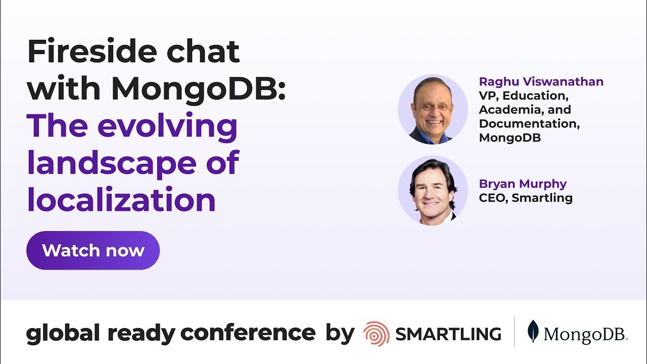 Fireside chat with MongoDB: The evolving landscape of localization