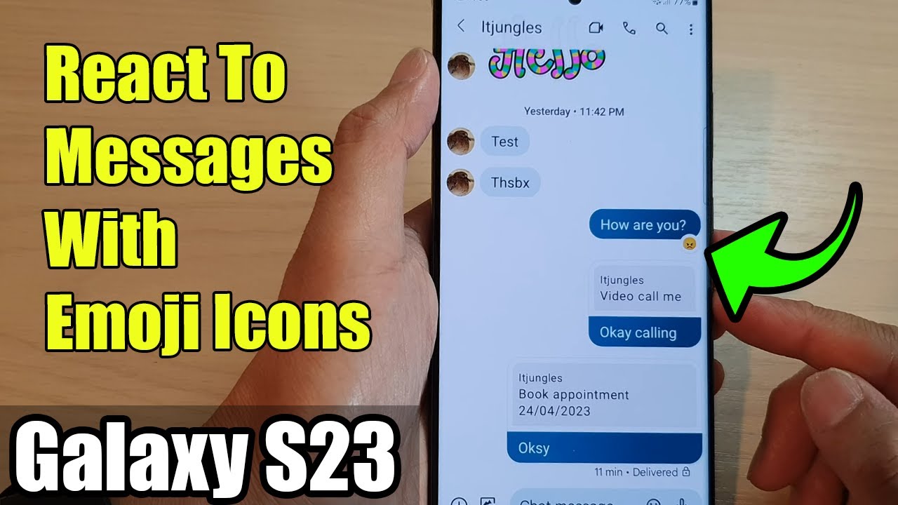 Galaxy S23's: How to React To Messages With Emoji Icons