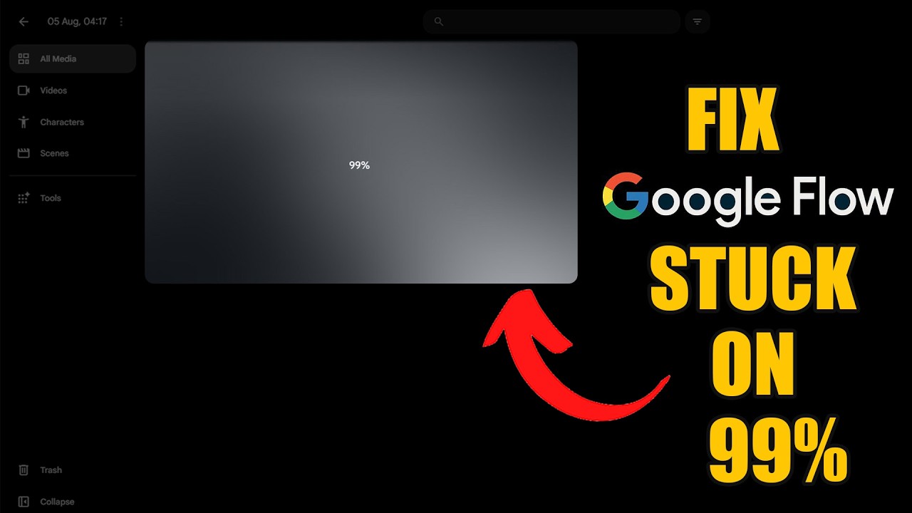 GOOGLE FLOW НЕ РАБОТАЕТ! РЕШЕНИЕ | Проблема: Google Flow зависает на 99% (2026)
