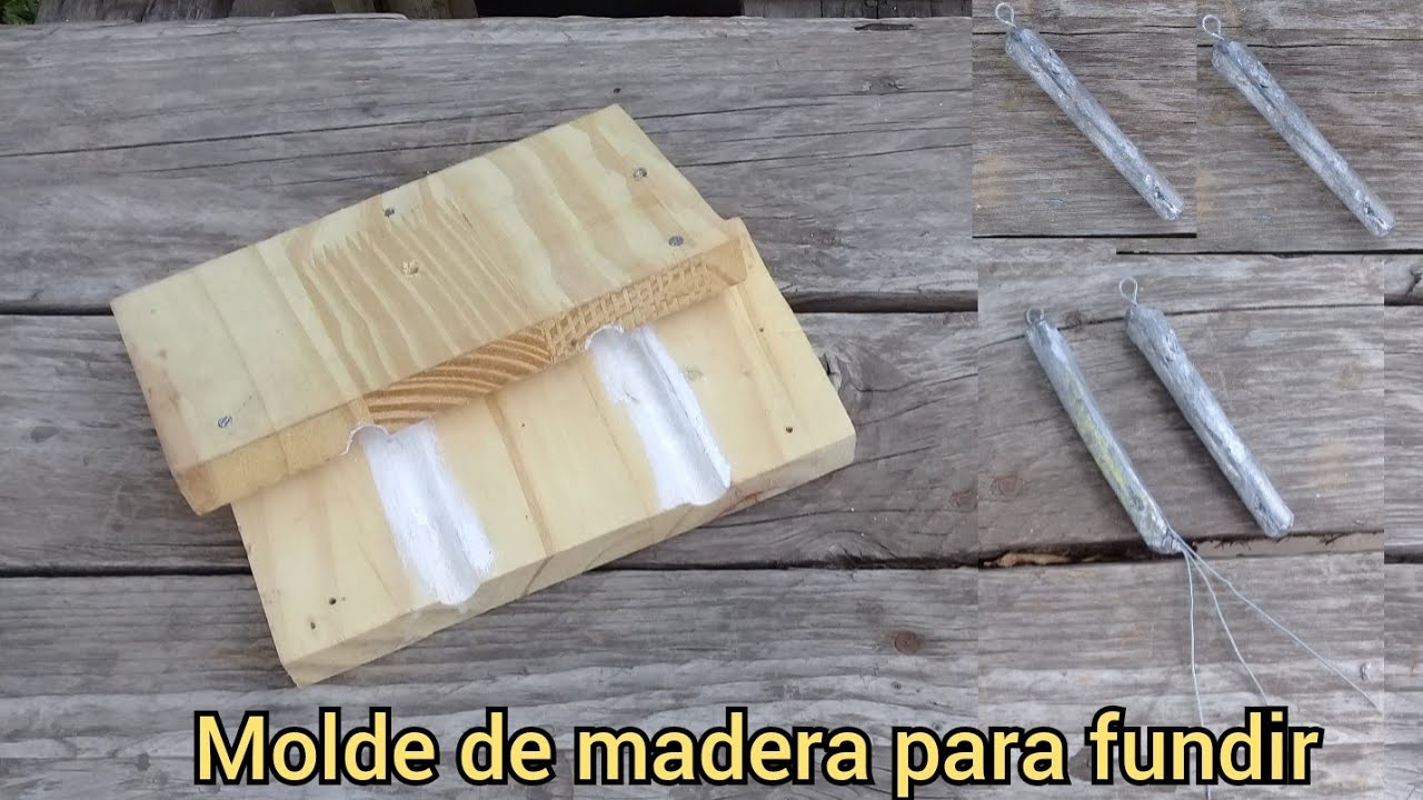 COMO FUNDIR PLOMADAS PARA PESCAR CON MOLDES DE MADERA/ MUY FÁCIL Y RÁPIDO