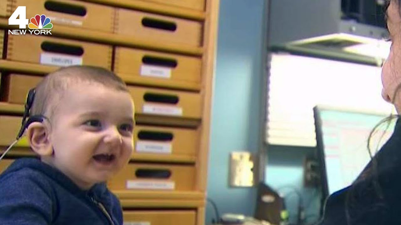 See the Second a Deaf Baby Hears His Mom's Voice for the First time | NBC New York