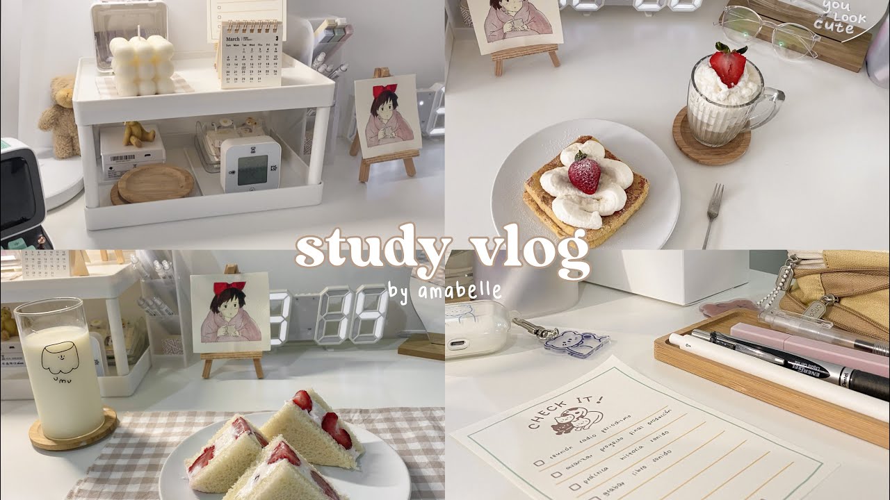 cozy study vlog 🧸 𓈒 *🌧 rainy days, yummy snacks, uni classes, study timelapse ♡