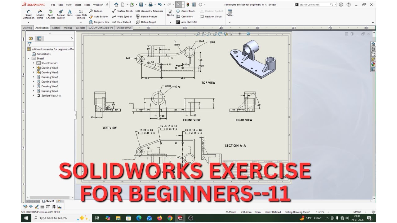 SOLIDWORKS EXERCISE FOR BEGINNERS - 11.