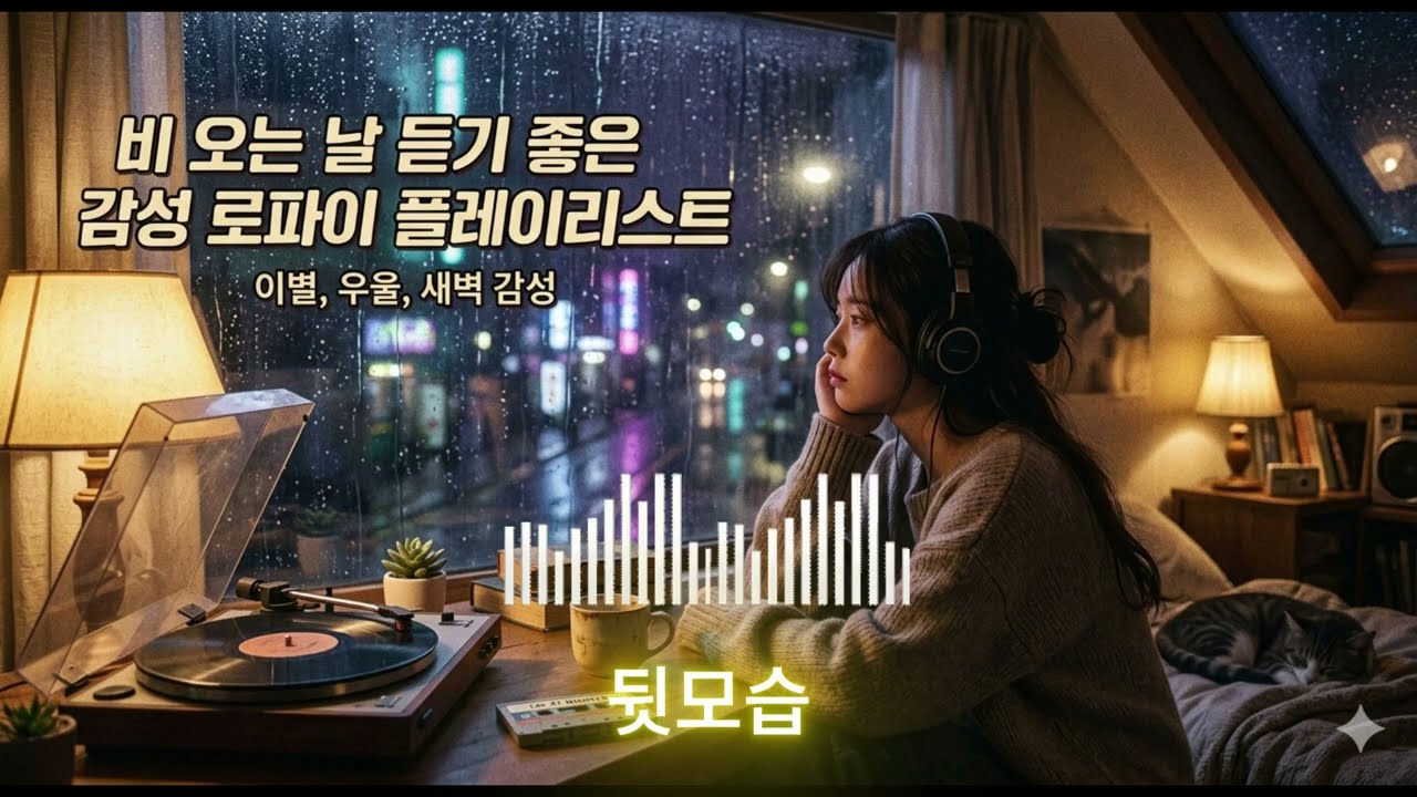 비 오는 날 듣기 좋은 감성 로파이 플레이리스트 | 이별, 우울, 새벽 감성 Emotional Lo-fi Playlist for Rainy Days | Heartbreak