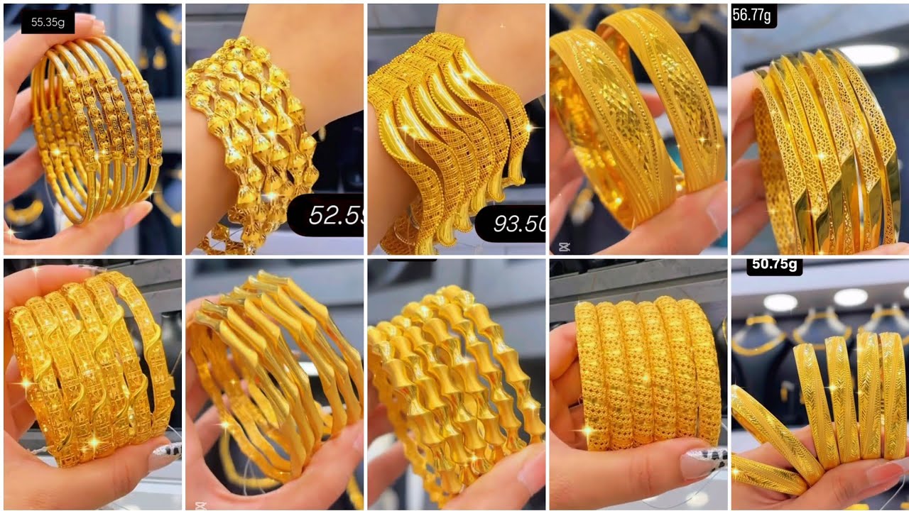 Top trending gold bangles design 2025 |elegant gold bridal bangles| luxury gold bracelet