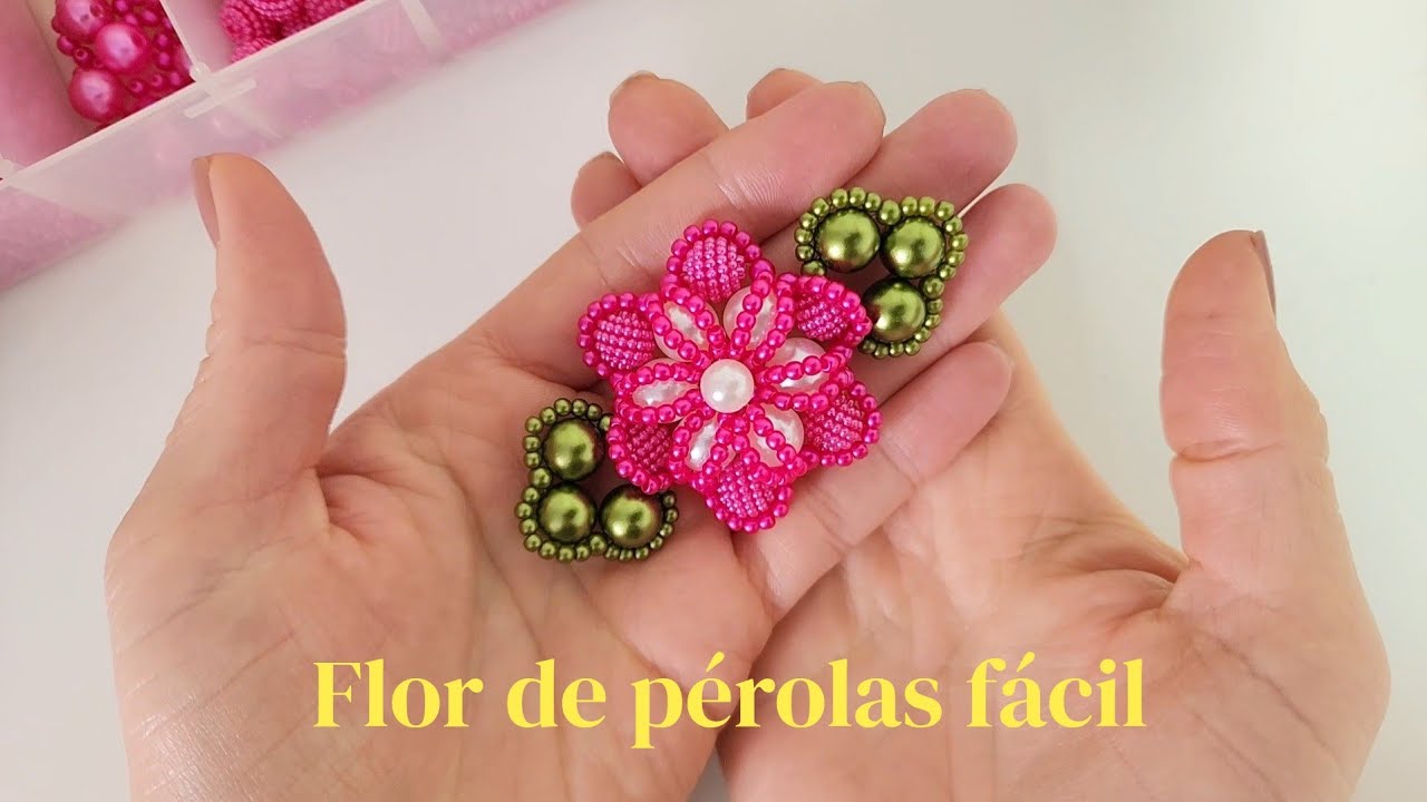 Como fazer FLOR de PEROLA FÁCIL 