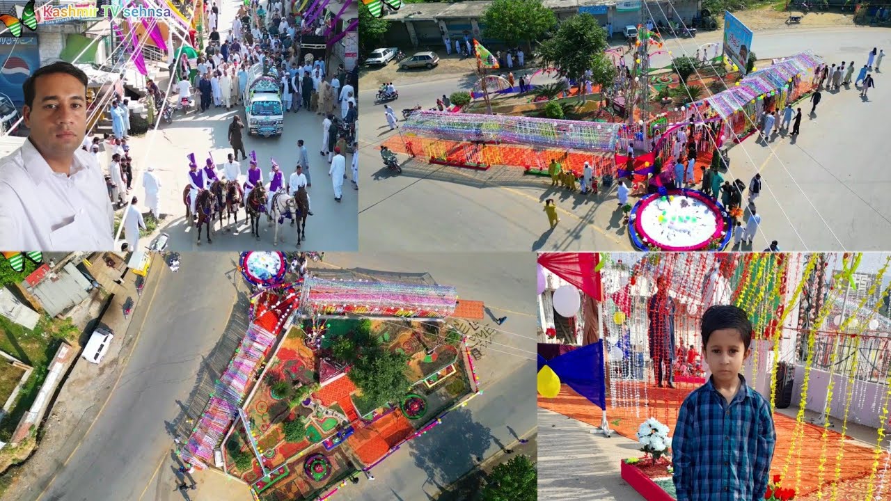 Eid Milad Ul Nabi Sehnsa,Badli Views of the processions | Kashmir TV Sehnsa