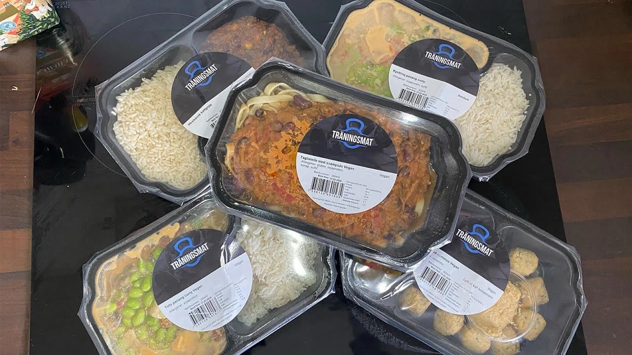 Unboxing av Tr&auml;ningsmat f&auml;rdiga matl&aring;dor