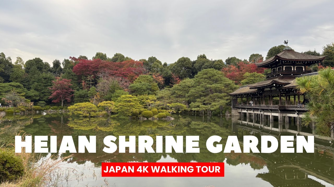 KYOTO, JAPAN Walking Tour | Famous Heian Shrine & Stunning Garden - 4K 60FPS