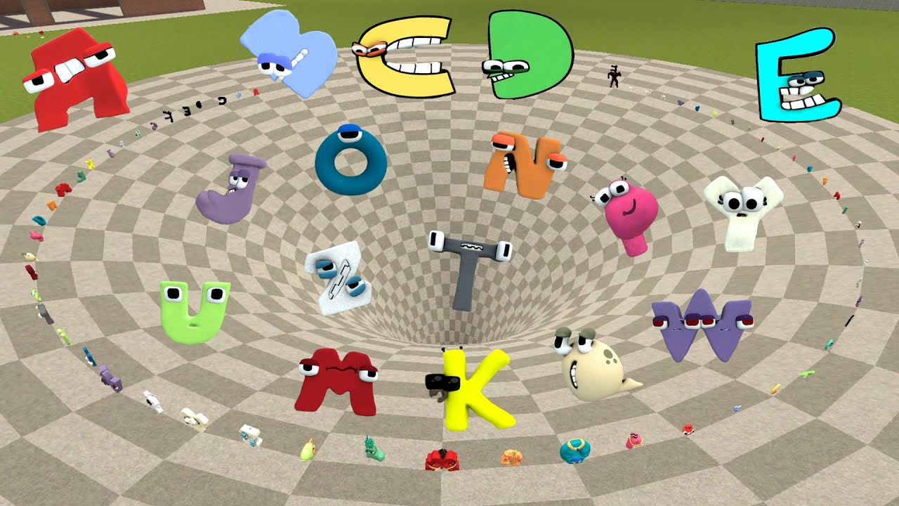 DESTROY ALL ALPHABET LORE FAMILY in BIG FUNNEL Garry's Mod