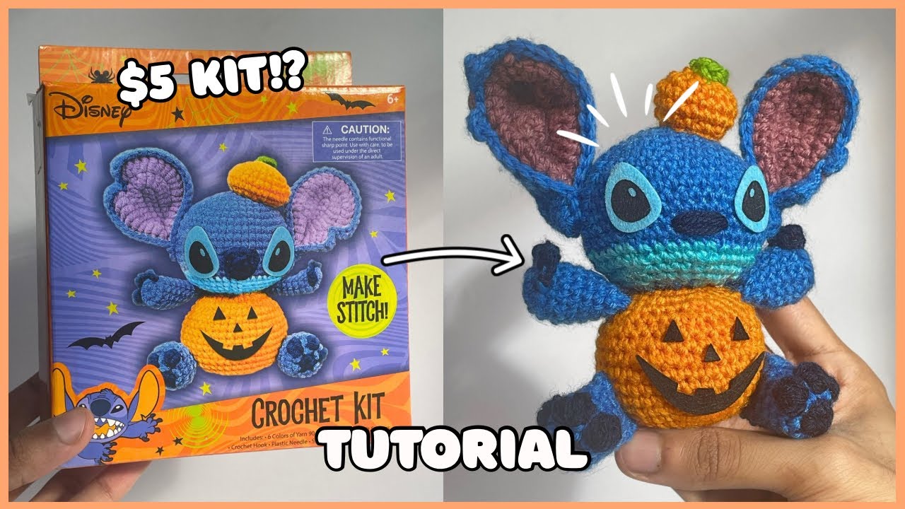 Crochet Halloween Stitch Tutorial 🎃 | Five Below Disney Kit + step by step for beginners P1