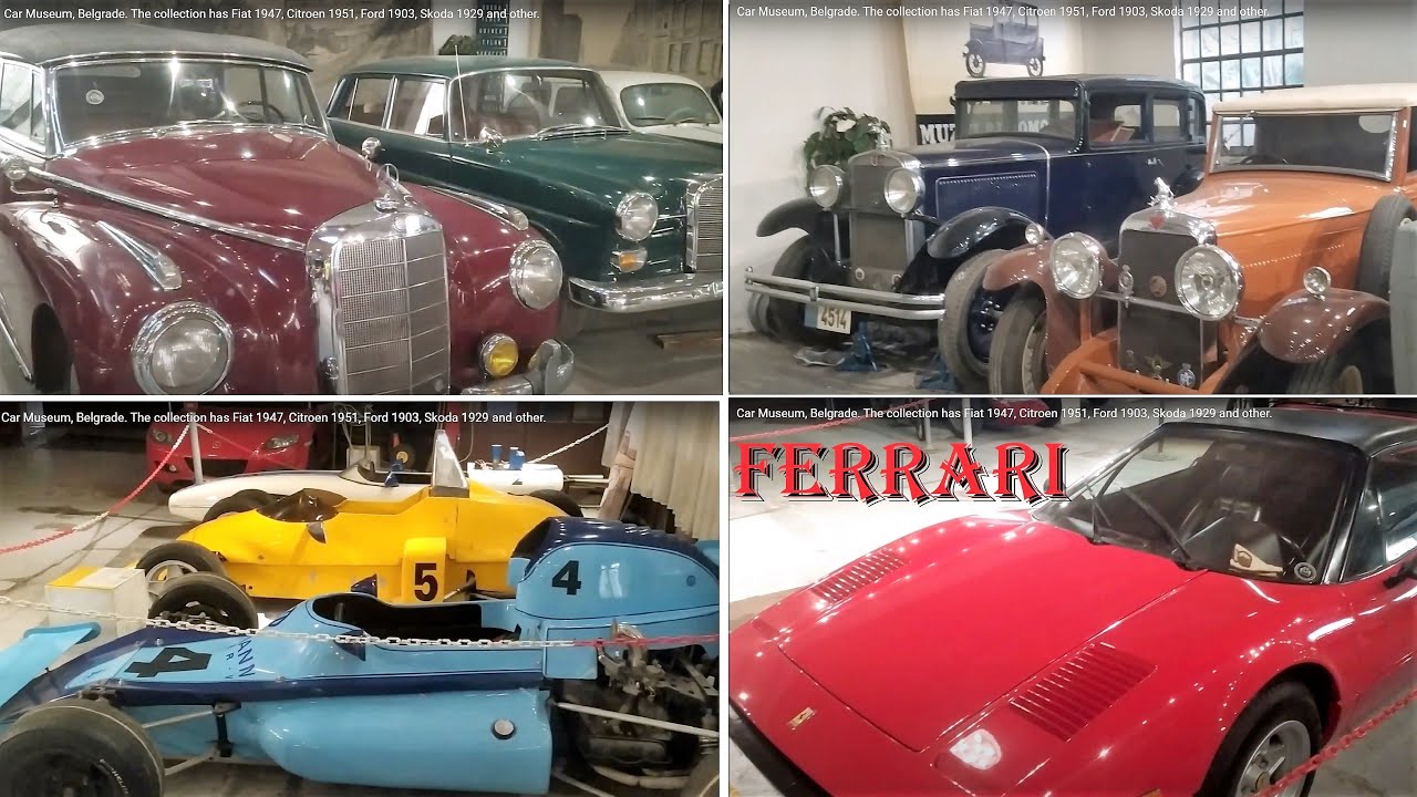 Car Museum, Belgrade. The collection has Fiat 1947, Citroen 1951, Ford 1903, Skoda 1929 and other.