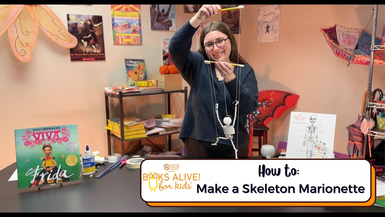 Skeleton Marionette Craft - from LTA's Viva Frida lesson plans