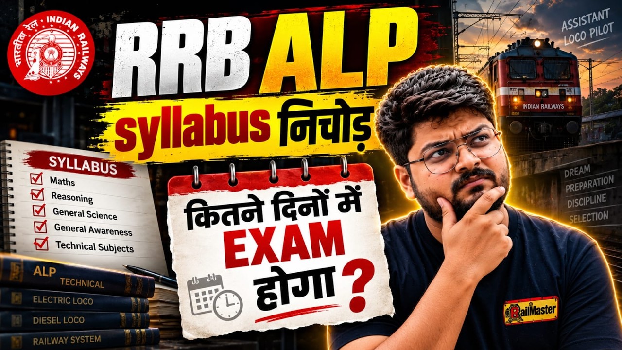 RRB ALP Exam Date 2026 | RRB ALP Syllabus 2026 & Preparation Strategy | RRB ALP Topic-Wise Weightage