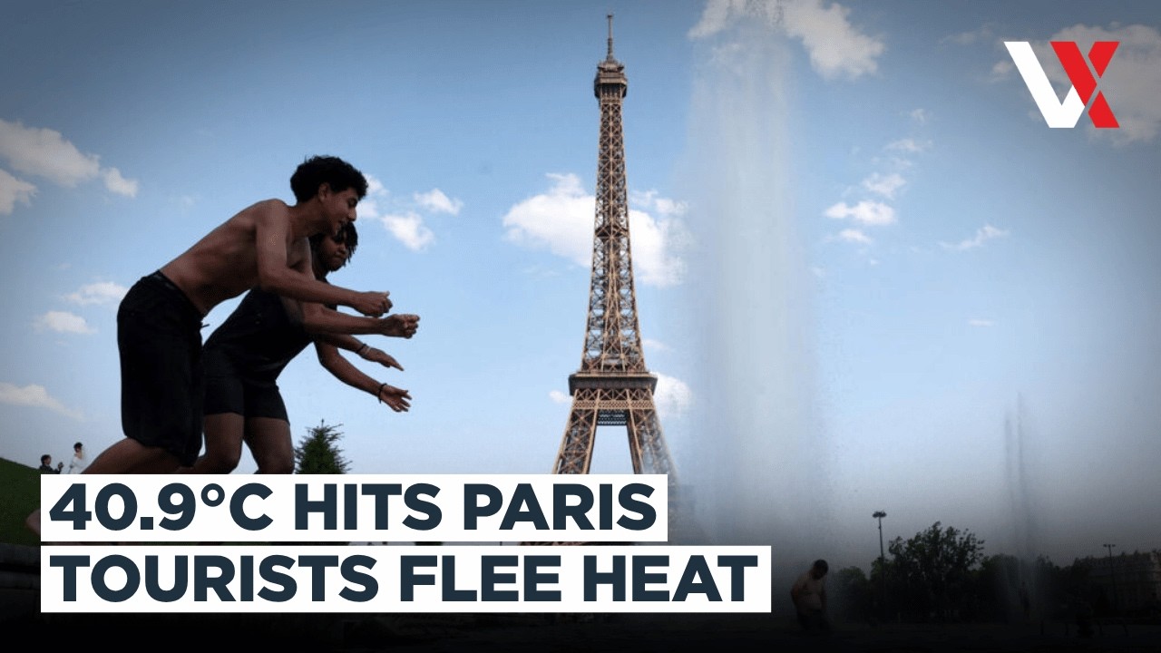 Paris Heatwave Drives Tourists To Eiffel Tower At Dawn Before Early Closure | VERTEX