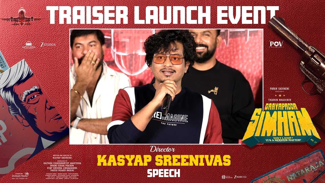 Director Kasyap Sreenivas Speech at GaayaPadda Simham Traiser Launch Event | Popper Stop Telugu