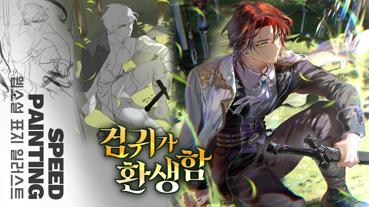 유튜브 복귀했습니다!《검귀가 환생함》클립스튜디오 타임랩스 | 스피드페인팅
