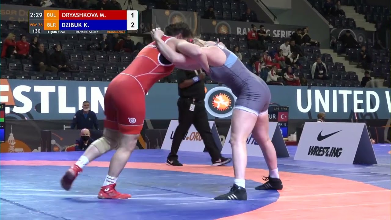 1/8 WW - 76 kg: M. ORYASHKOVA (BUL) v. K. DZIBUK (BLR)