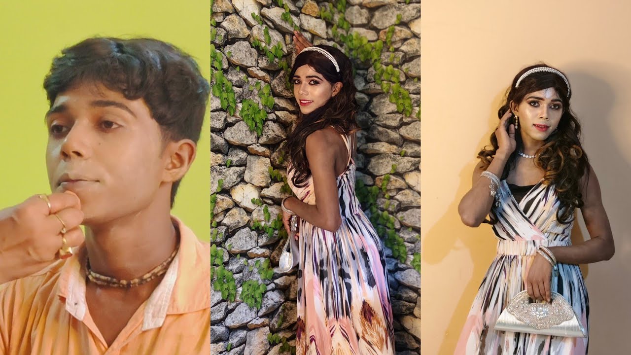 Best male to female transformation Western Pujo look 2025
