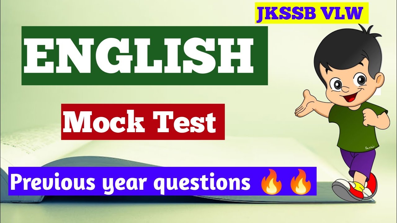 English Mock test for JKSSB VLW exam most expected paper