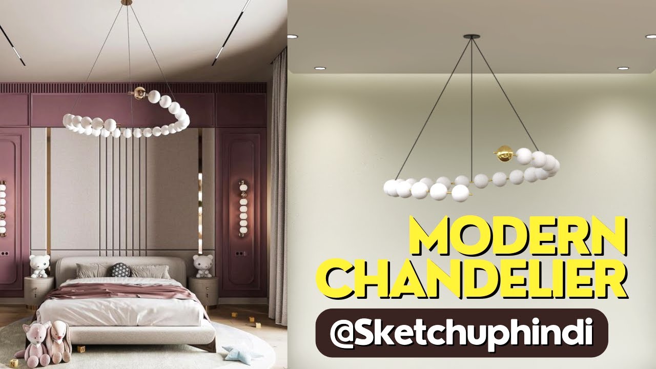 Best Way to Create Stunning Chandelier Designs in SketchUp Vray |How to make chandelier in SketchUp|