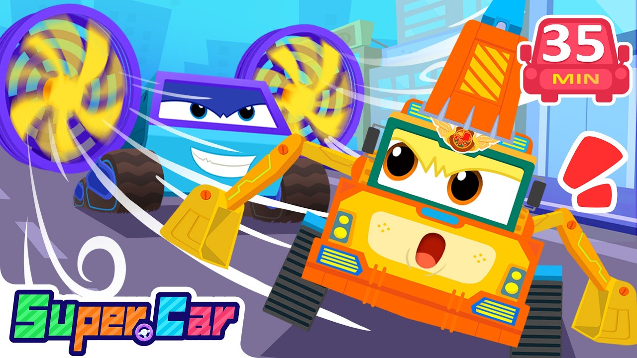 The Mysterious Wind-Powered Monster Truck 🌪️ | Rescue Cartoons & Kids Cartoons | SuperCar