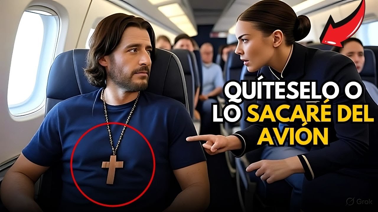 Una azafata humilló a Jonathan Roumie por su collar en primera clase y luego se arrepintió