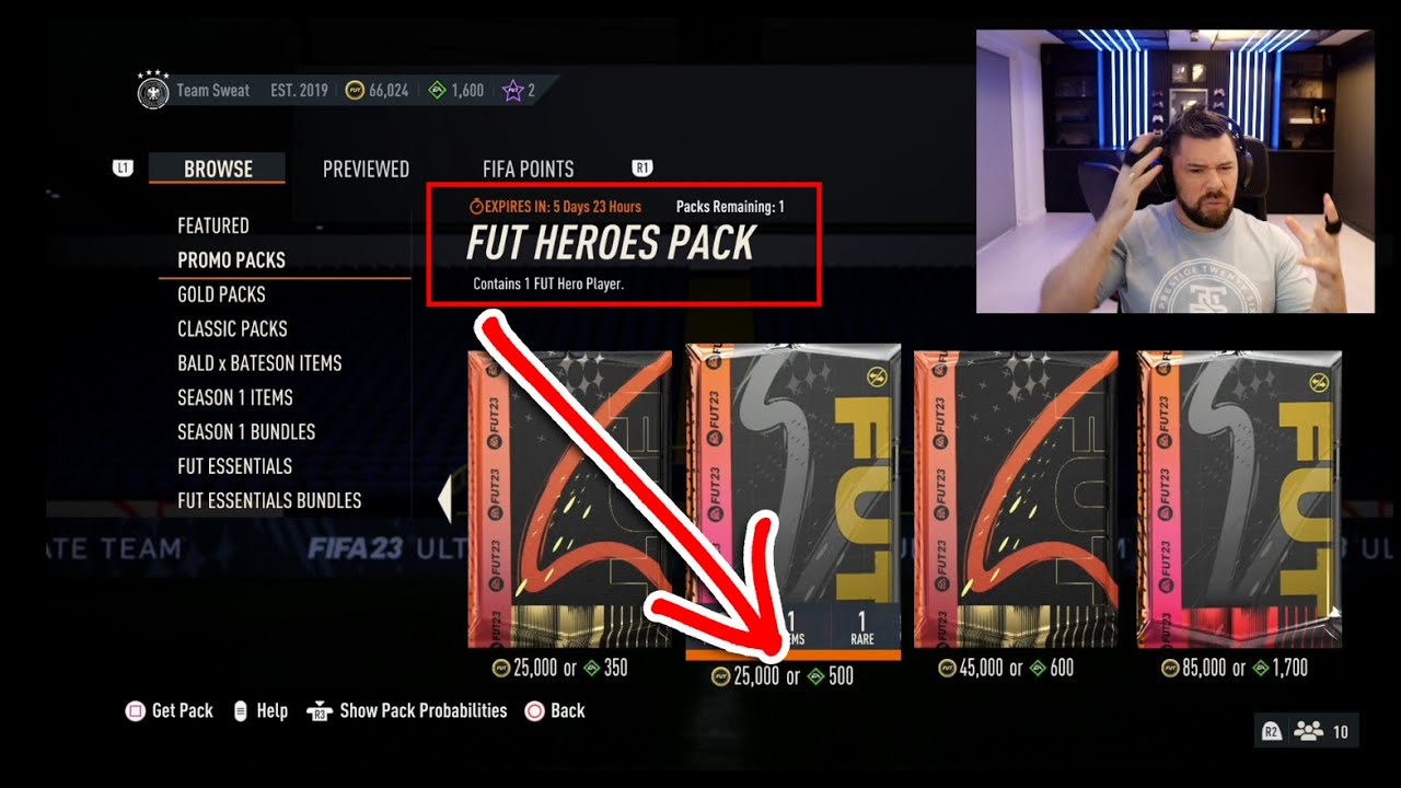 GUARANTEED HERO PACK FOR 25k COINS?!?!?! FIFA 23