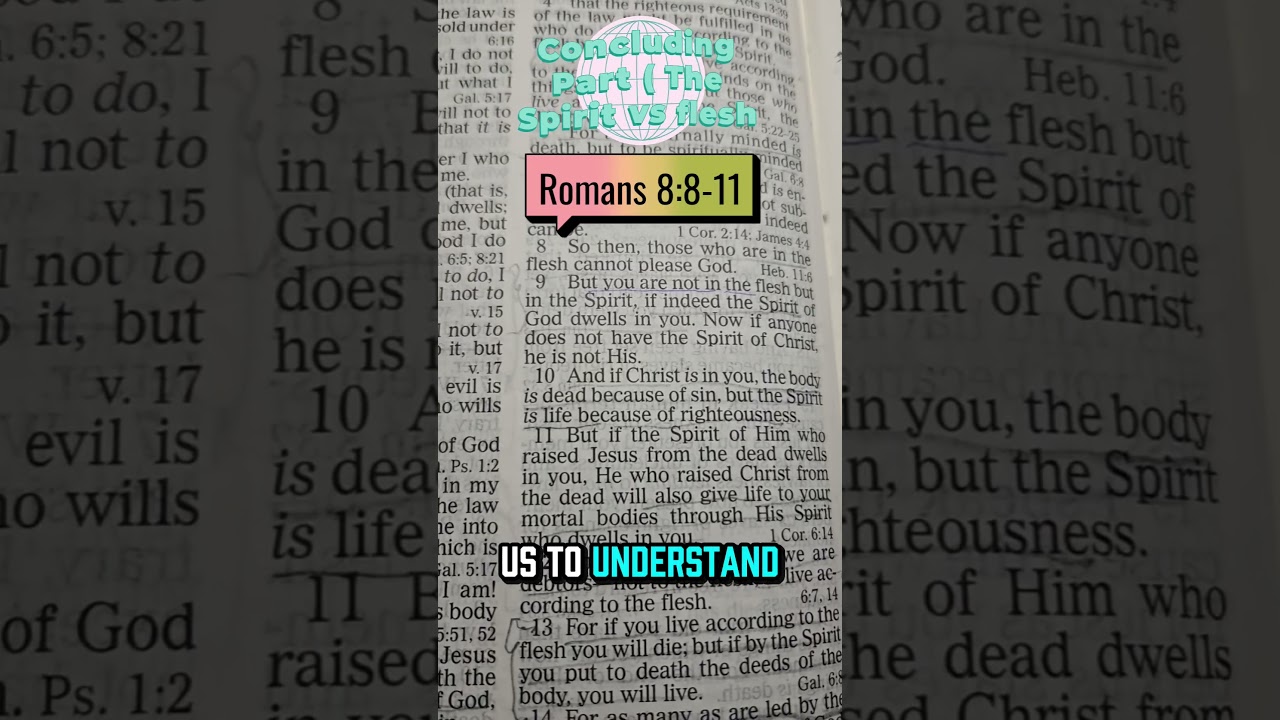 The concluding part ( The Spirit vs. flesh) #message #shortvideo #shorts #christianfaith