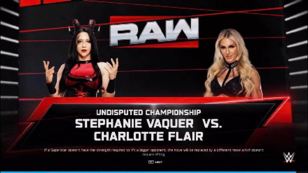 WWE Raw | Stephanie Vaquer vs Charlotte Flair: Women's Undisputed Championship match WWE2K25
