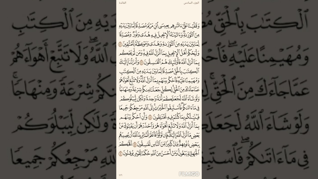 تفسير السعدي صفحة 116 سورة المائدة من الاية (46) الى الاية(50)
