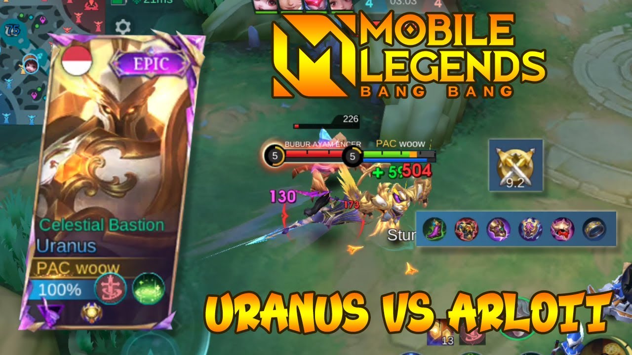 URANUS MOBILE LEGENDS: Solo Rank Vs Arlott - URANUS BUFF 2025 MLBB