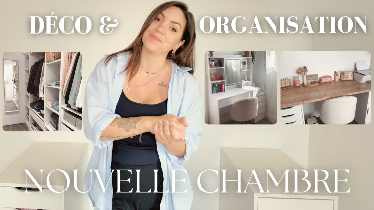 AMÉNAGEMENT DE MA NOUVELLE CHAMBRE ✨ Dressing PAX IKEA, coin bureau & coiffeuse 🎀