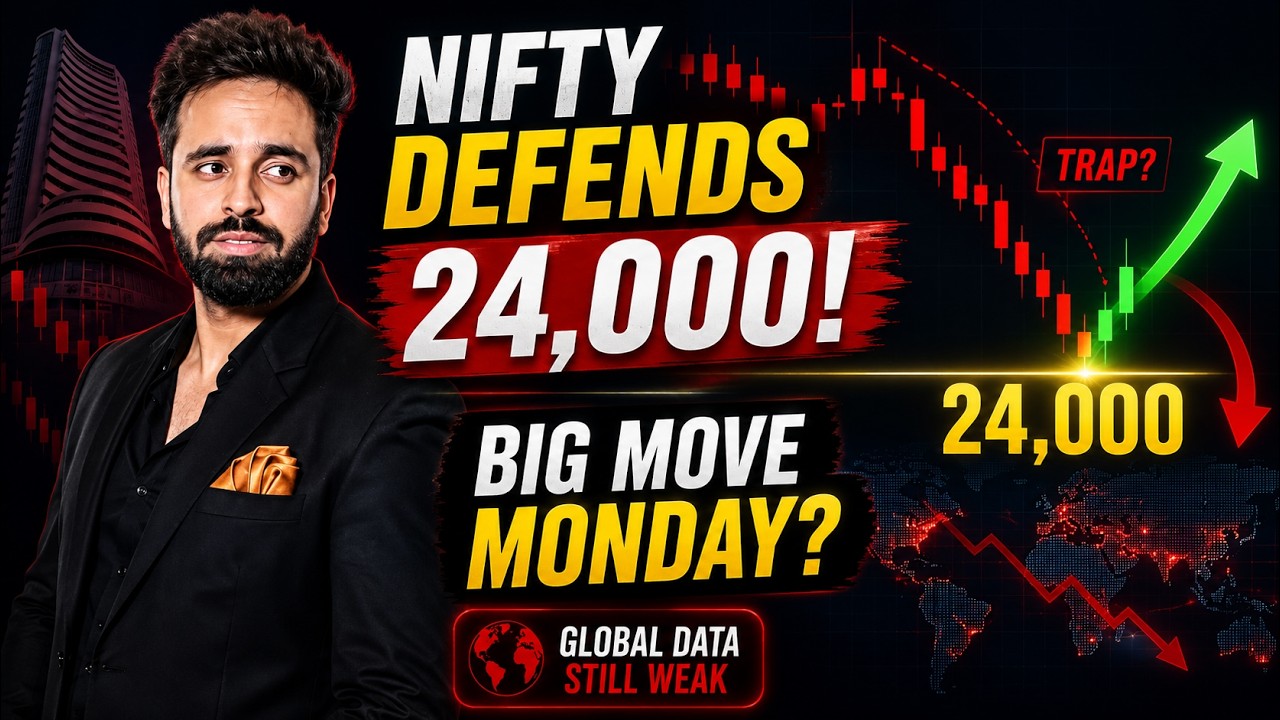 NIFTY Defends 24,000! Trap or BIG MOVE Monday? Global data also weak