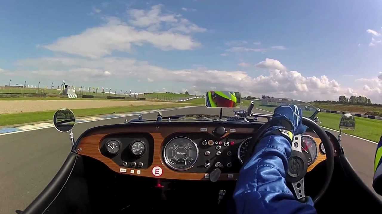 One Lap of a Morgan +4 Super Sport Donington 1m 24s