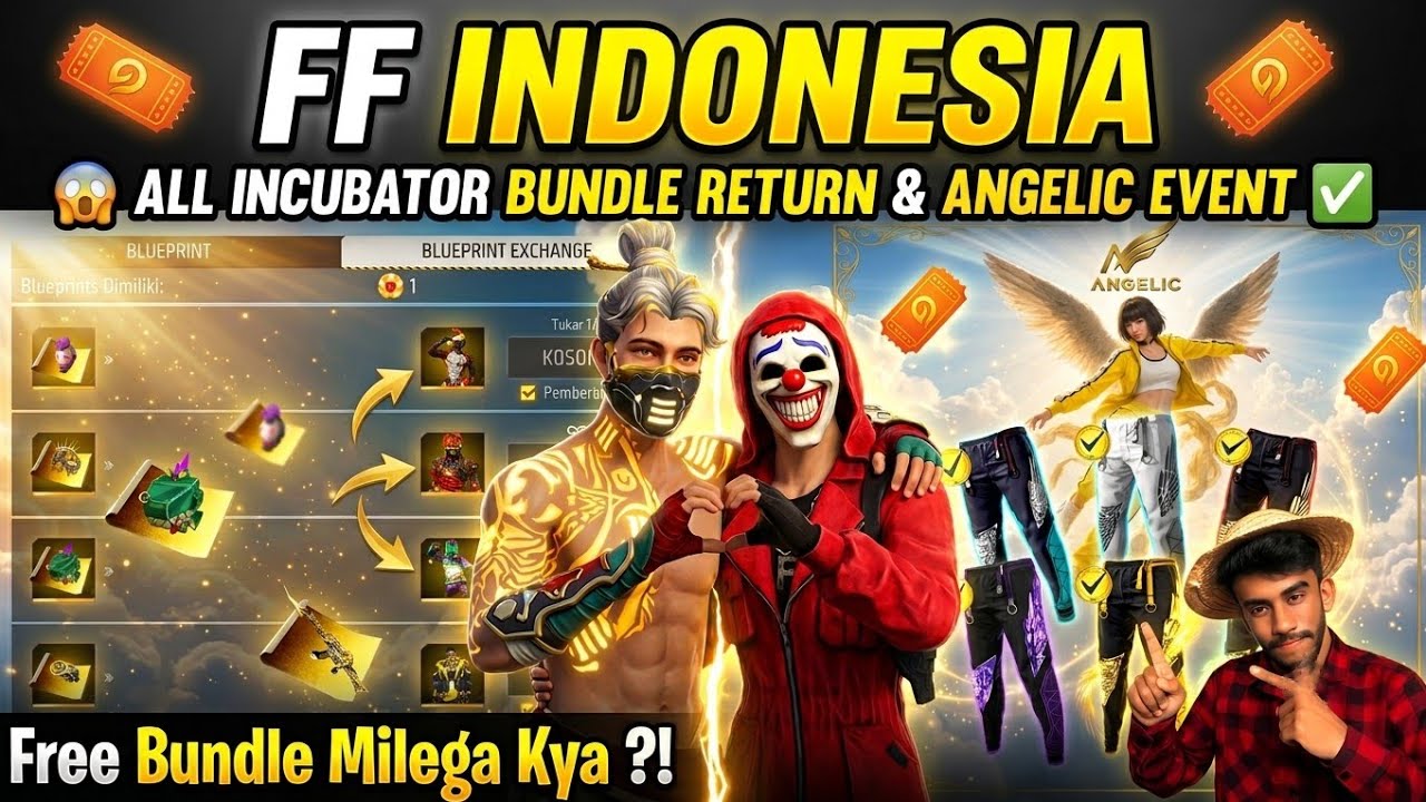 FF Indonesia Server All Incubator Return & Angelic Pant Event