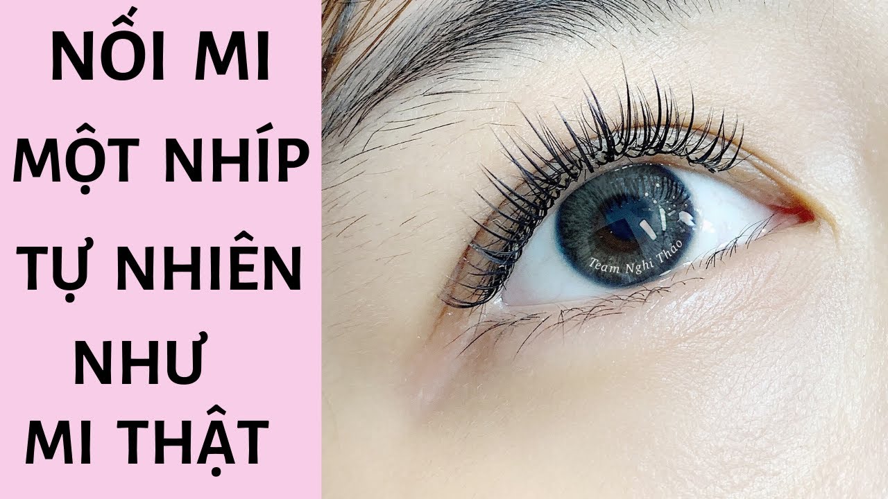 Nối mi 1 nhíp bộ mi tự nhiên như mi thật - Xử lí bộ mi cong, xô lệch