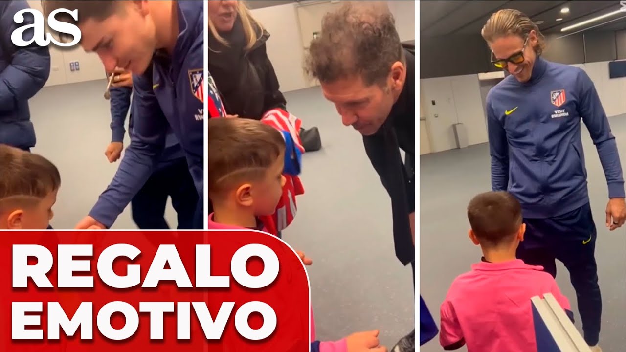 Los JUGADORES del ATLÉTICO conocen a DARIO, un NIÑO CIEGO muy COLCHONERO: una EXPERIENCIA INCREIBLE