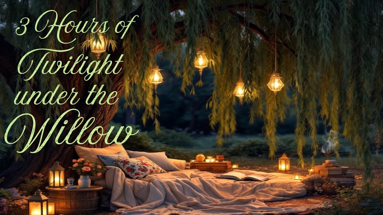 Twilight under a Willow - Cozy Reading Ambiance | Soft Nature Sounds for Reading, Relaxing & Sleep