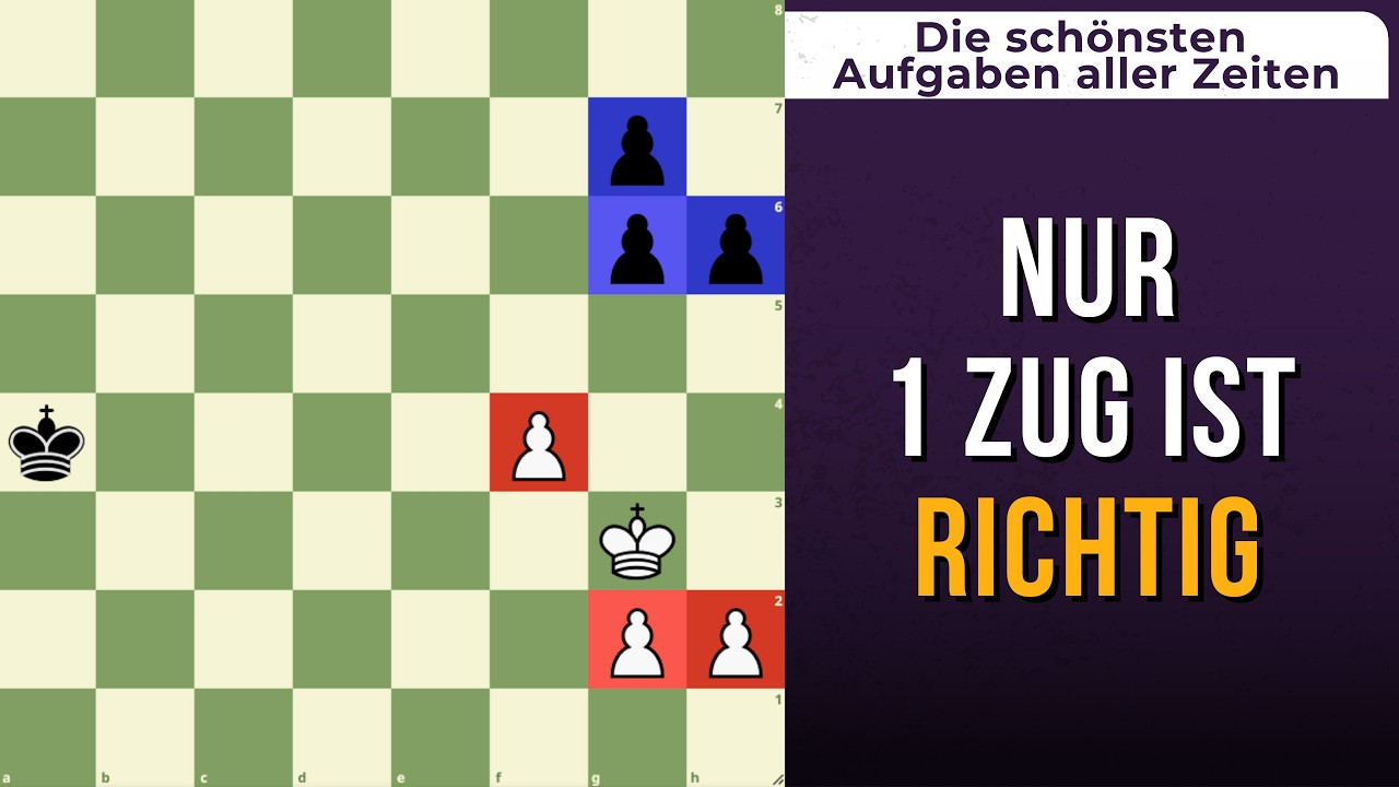 Eine (fast) unmögliche Endspielstudie - Findest du den einen richtigen Zug?