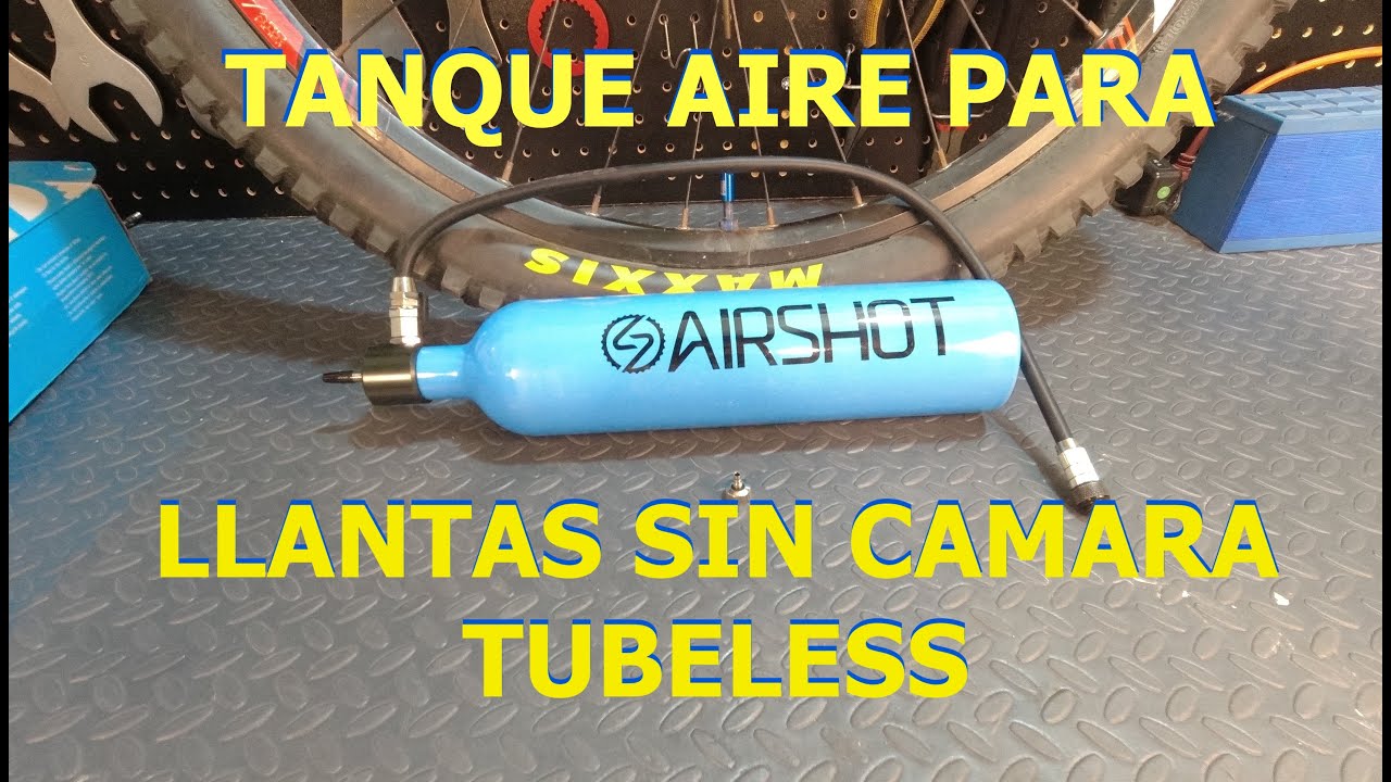 TANQUE AIRE AIRSHOT AUXILIAR PARA INFLADO DE LLANTAS SIN CAMARA O TUBELESS
