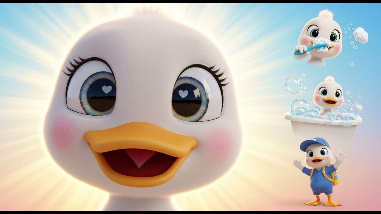 Wake Up Song for Kids 🪥🛁 | Morning Routine with Little Duck