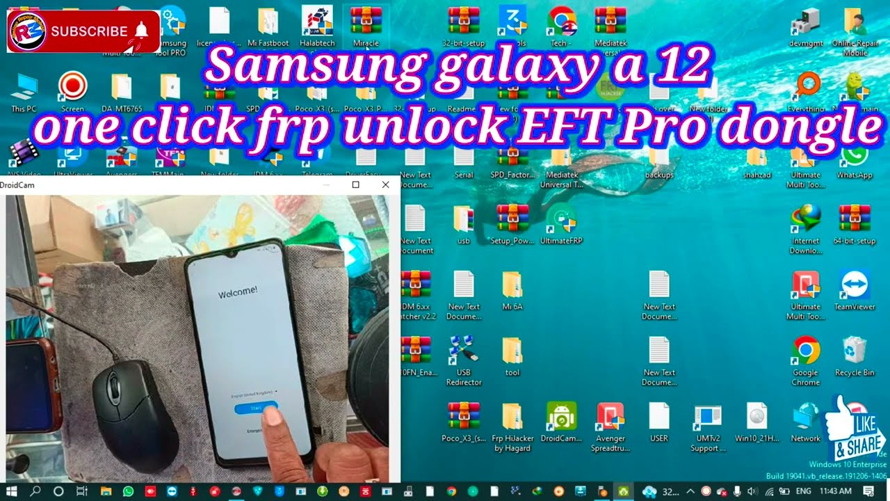 samsung galaxy a12 frp one click unlock by EFT Pro dongle