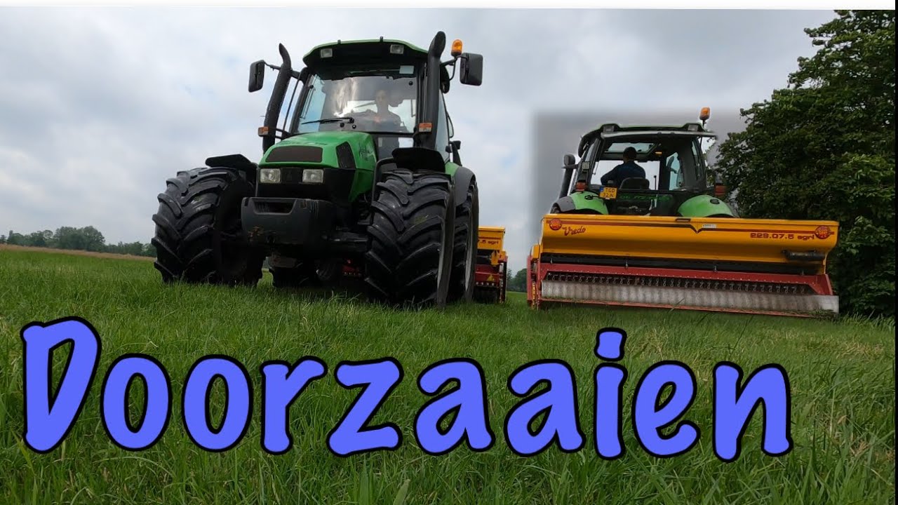 Grasland doorzaaien met de Vredo doorzaaimachine