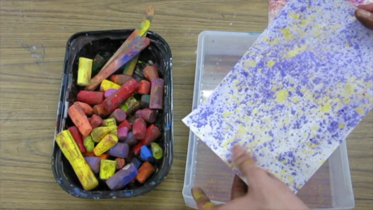 Floating Chalk Prints and Shaving Cream Marbling!